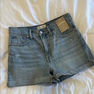 Madewell High Rise Blue Denim Shorts